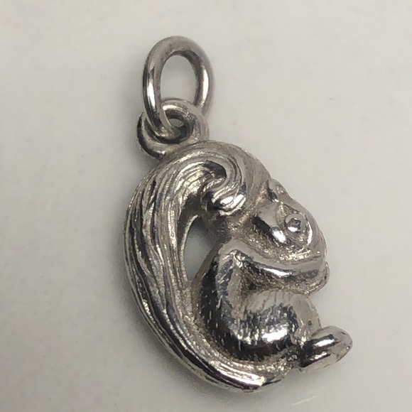 Squirrel sterling silver vintage pendant bracelet‎ charm - Picture 1 of 4